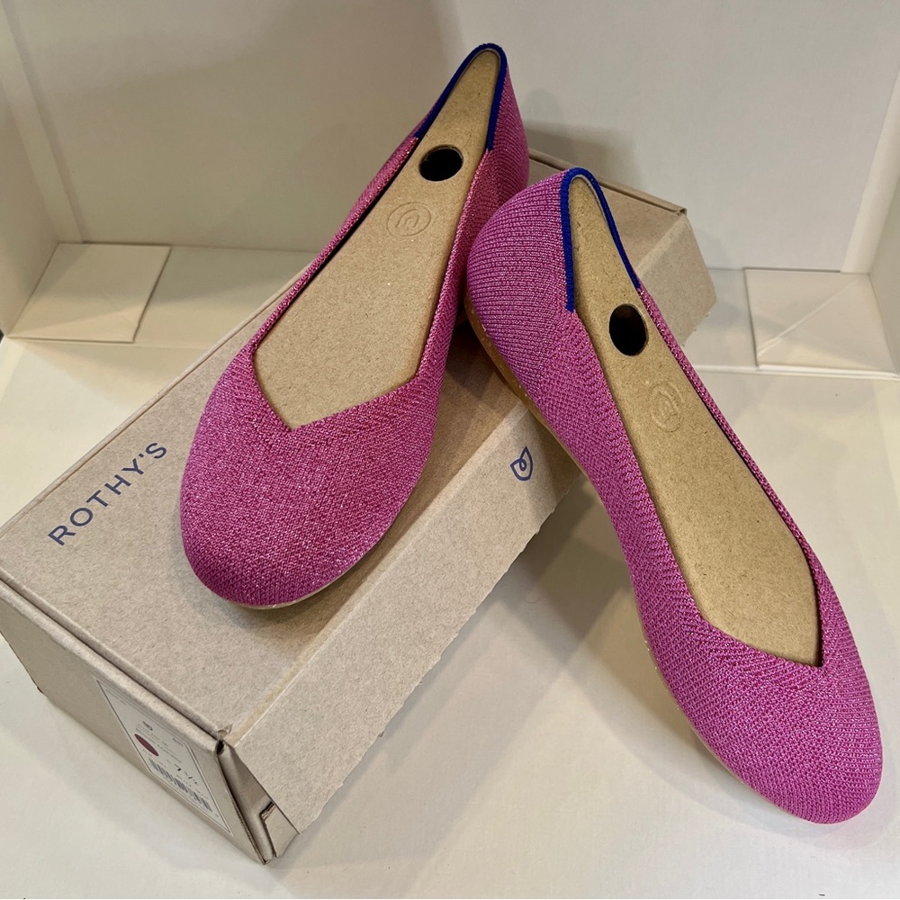Rothy’s “The Flat” Bloom Metallic size 7.5